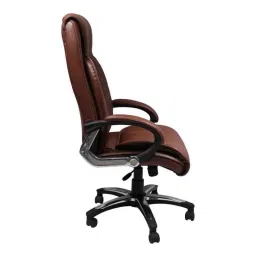 Caddy PU Leatherette Brown Adjustable Office Chair with Back Support, DM 66 image 5