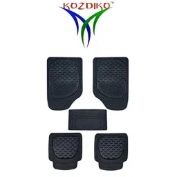 Kozdiko 6255TW 5 Pcs PVC &a; Rubber Black Car Mat Set for Maruti Suzuki Versa image 2