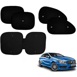 Auto Pearl 5 Pcs PVC &a; Mesh Black Window &a; Front Sun Shade Set for Mercedes Benz A180-picture-11