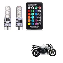 Kozdiko 2 Pcs T10 LED RGB Car Interior Fancy/Parking Remote Control Light Set for All Cars &a; Bikes Multicolour-picture-46