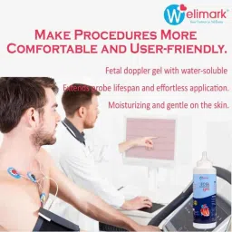 Welimark WM-USG-01 2500ml White Professional Grade Electrode ECG Conductive Gel, 46-W3GY-VJ7Y (Pack of 10) image 2