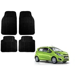 Kozdiko 4 Pcs Black Rubber Car Mat Set for Chevrolet Beat-picture-15