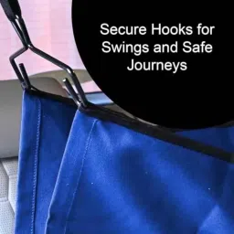 AllExtreme EX-CHC05 Blue Portable Car Cradle Hammock Travel Cloth Jhulan with Adjustable Belt Hangers &a; Carry Bag for 0-3 Years Baby image 3