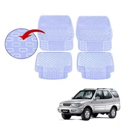Kozdiko 93043 4 Pcs Rubber &a; PVC Clear Car Floor Mat Set for Tata Safari:Grand Dicor-picture-30