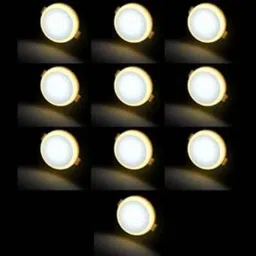 D&s;Mak 24W Polycarbonate Cool White &a; Warm White Round Twins Conceal Panel Light (Pack of 10)-picture-45