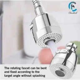 Cloudtail by Prestige Vignet CDT8110 Brass Chrome Finish Silver Wall Mounted Dual Flow Kitchen Sink Tap with Flexible Neck image 5