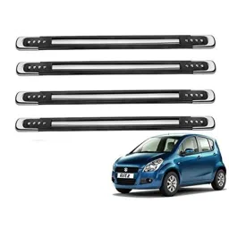 Kozdiko 4 Pcs Designer Black Bumper Protector Set for Maruti Ritz-picture-48
