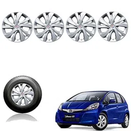 Auto Pearl 4 Pcs 14 inch ABS Silver Premium Car Wheel Cover Set for Honda Jazz E-picture-22