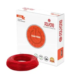 Polycab 1.5 Sqmm 90m Red Single Core FRLF Multistrand PVC Copper Insulated Unsheathed Industrial Cable image 1