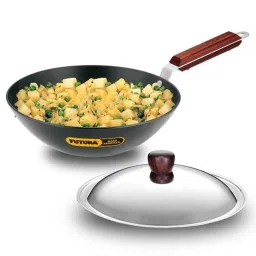 Hawkins Futura 2.5 Litre 26cm Hard Anodized Long Handle Flat Bottom Deep Fry Pan with Lid, ADL 25S (Pack of 2)-picture-11