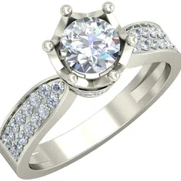 avsar AVR836WB 14kt Cubic Zirconia White Gold ring-image-66