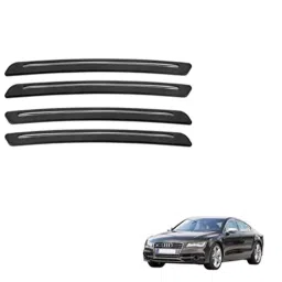 Kozdiko 4 Pcs Rubber Black Car Bumper Protector Set with Chrome Strip forAudi RS7-picture-21