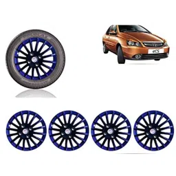Auto Pearl 4 Pcs 14 inch ABS Black &a; Blue Car Wheel Cover Set for TATA Indigo CS-picture-13