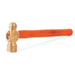 V2 Solar 250g Ball Pein Brass Hammer with Wooden Handle-picture-32