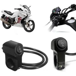 Auto Pearl 12V Aluminium Alloy Black Motorcycle Handlebar Headlight Switch for Karizma ZMR-picture-35