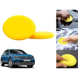 Auto Pearl Polyurethane Beige Washing &a; Waxing Polish Foam Sponge for Tiguan (Pack of 2)-picture-15