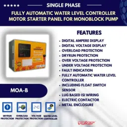 Vukar MOA-B 0.5HP Single Phase Digital Monoblock Submersible Motor Starter Panel with Dry Run &a; Overload Protection, MOA-B1 image 3