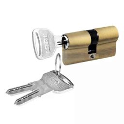 Dorset CL 414 PT 90mm Stainless Steel Antique Brass Finish Euro Profile Pin Cylinder Lock (Pack of 2)-picture-7