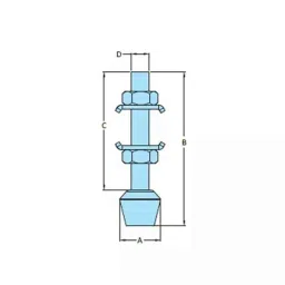 Steel Smith M6 Rubber Tip Spindle with 2 Pcs Stainless Steel Nut &a; Washer, RT-645-2N2W (Pack of 5) image 2