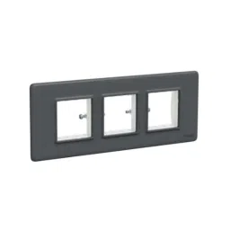 Schneider Electric Miluz Lara 6 Module Polycarbonate Anthracite Grid Cover Frame image 2