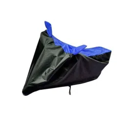 Riderscart Polyester Black &a; Blue Waterproof Two Wheeler Body Cover with Storage Bag for Piaggio Vespa-picture-35