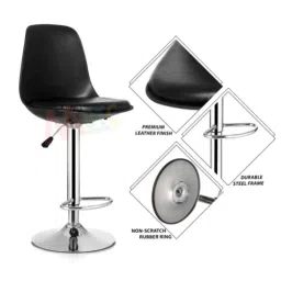 MBTC Rapid Polypropylene Black High Bar Stool Chair image 5