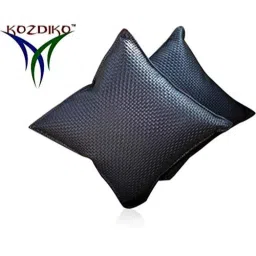 Kozdiko 2 Pcs Leatherette Fabric Black Cushion Pillow Set for Fiat Linea-picture-22