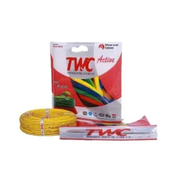 TWC Active 1.5 Sqmm Yellow PVC Insulated Copper Conductor FR Industrial Cable, Length: 45 m image 2