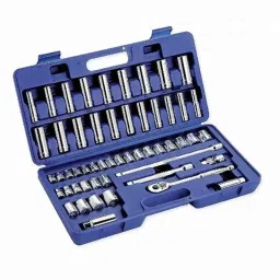 Westward 53Pcs 5/16-7/8 inch 12 Point Chrome Socket Wrench Set, 6XZ83-picture-14