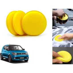 Auto Pearl Polyurethane Beige Washing &a; Waxing Polish Foam Sponge for Ignis 2017-2019 (Pack of 3)-picture-46