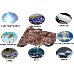 Mobidezire Polyester Jungle Bike Body Cover for Honda Dream (Pack of 2) image 2