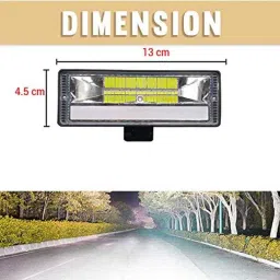 AllExtreme Ex21F2P 21 Led Fog Light Bar Flood Led Work Light Single Row Waterproof Driving Lamp Universal For Car Motorcycle Bike (45W, Red &a; White), (Pack of 2) image 2