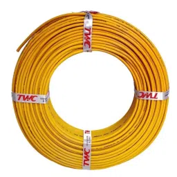 TWC Lite 1.5 Sqmm Yellow PVC Insulated Copper Conductor FR Industrial Cable, Length: 45 m-picture-21
