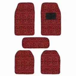Auto Beast 5 Pcs 12mm PVC Grass Red &a; Black Car Floor Mat Set for Fiat 500 Abarth-picture-27