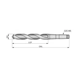 Dormer Pramet 46mm HSS Taper Shank Drill, A13046.0 image 2