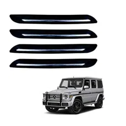 Kozdiko 4 Pcs PVC Black Car Bumper Protector Set with Chrome Strip for Mercedes Benz G-Class-picture-18