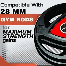 bullar 15 kg Professional Adjustable Rubber Coated Home Gym Set With 4ft Curl Rod(25mm) Home Gym Combo image 5