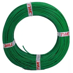TWC Lite 6 Sqmm Green PVC Insulated Copper Conductor FR Industrial Cable, Length: 45 m-picture-45