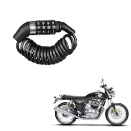 Kozdiko Plastic Black Resettable Password Multi-Use Cable Lock for Royal Enfield Interceptor 650-picture-15