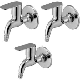 IRIS Ocean Brass Chrome Finish Nozzle Bib Cock (Pack of 3)-picture-27
