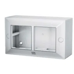 Rapid Slik 8 Module White Square Surface Box with Silver Line, R-641 (Pack of 5)-picture-28