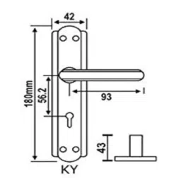 generic 7 inch Heavy Duty Black &a; Silver Finish Mortise Door Lock with All Screw, Cram, Keys, Bullet Lock Body &a; Lever Double Stage Lock Set image 3