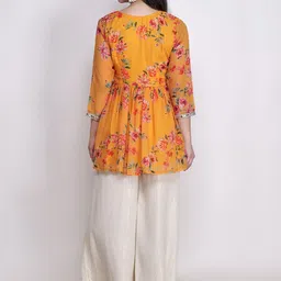 Frolic Rolic Floral Printed Georgette A-Line Kurta image 2