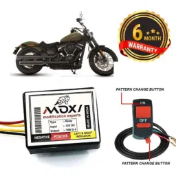 Auto Pearl 12V Black Front &a; Rear Flasher Indicator Light with Switch for Fat Boy-picture-25