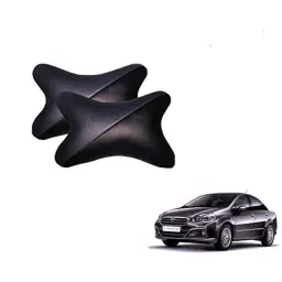 Kozdiko 2 Pcs Memory Foam Grey &a; Black Car Neck Rest Cushion Pillow Set for Fiat Linea-picture-47