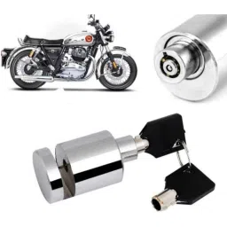 Auto Pearl Stainless Steel Silver Heavy Duty Anti Theft Motorcycle Disc Brake Lock, Lock-384-picture-33