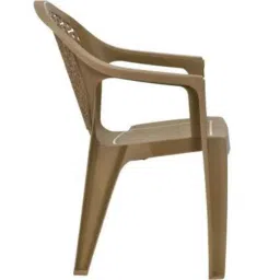 Nilkamal Comfy RDB Plastic Light Brown Outdoor Chair, (Pack of 2) image 4