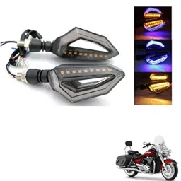 Kozdiko 4 Pcs Bike D Shaped 9 LED Front &a; Rear Side Turn Signal Indicator Light Set for Triumph Thunderbird LT4-picture-10