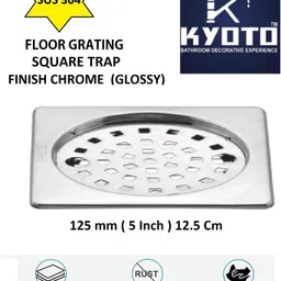 kyoto Floor Stainless Steel Push Down Strainer image 3