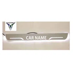 Kozdiko 4 Pcs Acrylic Blue Light Foot Step LED Sill Scuff Plate Set for Baleno image 2